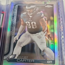 Topps 2025 Topps Chrome Refractor Jalen Carter #250 Philadelphia Eagles