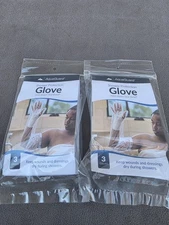 Lot 2 Aqua Guard Shower Wound/Cast Protection Glove w/Water Seal Band  Packs 6pc