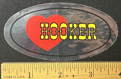 Vintage Original Hooker Headers Racing Chrome Decal Sticker 1960's 1970's 1980's