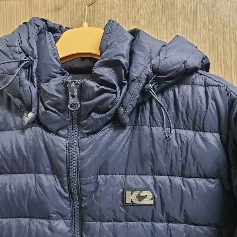 K2 Light Down Padding, Navy Hooded Jacket, Size 1… - image 2