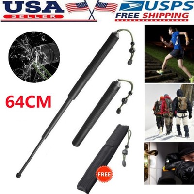 64cm Highest Grade Expandable Walking Stick with Rubber Handle & Nylon Bag US