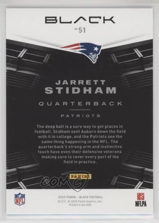 2020 Panini Black Jarrett Stidham #51 - Image 2 of 2