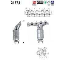 AS 21773 Katalysator FüR Astra H Meriva A Vectra C Zafira B 1.6 03.04-09.12 Opel