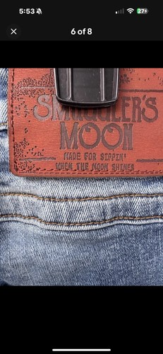 Smugglers Moon Men Jeans | Straight Legs | Distressed | Embroidered Size W32/L32 - Picture 3 of 7