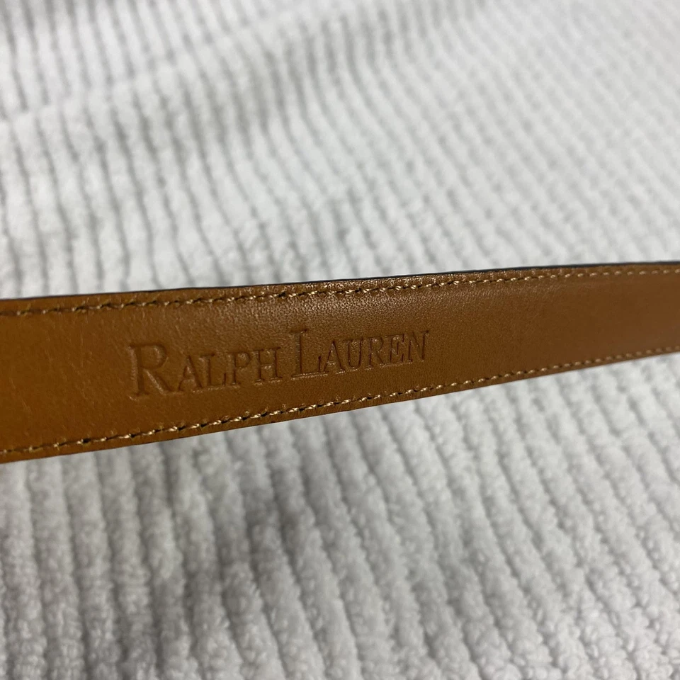 Ralph Lauren Belt Womens Small 28 Black Italian Leather Silver Buckle - Image 4 of 4