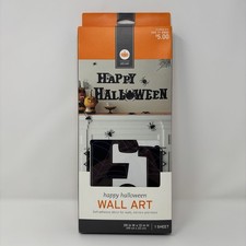 Happy Halloween Wall Art Window Clings Self Adhesive Decor 39x13 Reusable New
