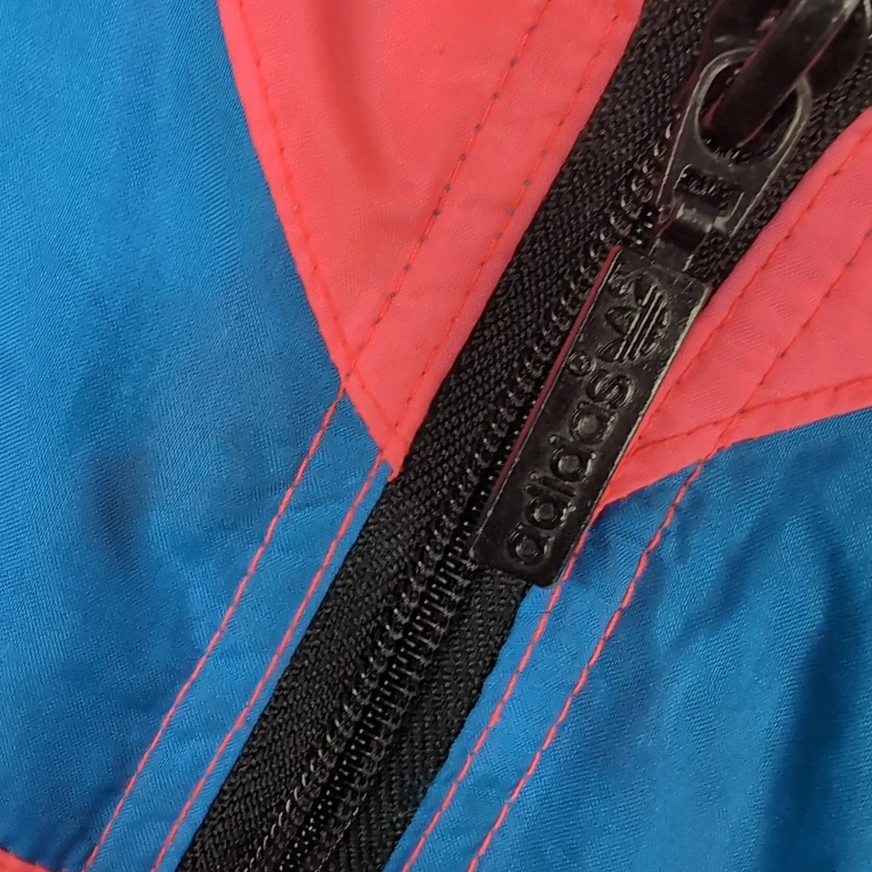 Vintage Adidas 1990's Original Neon Retro Track Jacket Men's Size Large - image 4 of 4