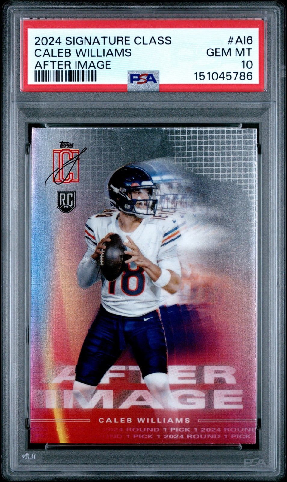 Caleb Williams Topps Signature Class After Image #AI6 Base