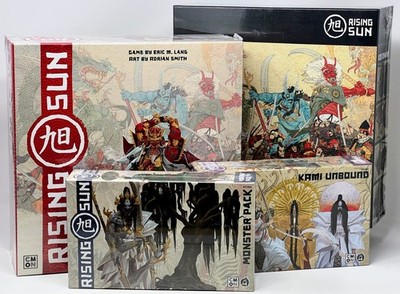 CMON Rising Sun Kickstarter Edition - Base Game, Damiyo Box, 2 Expansions SEALED