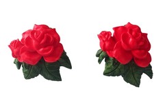 Donauklammer, messing, Motiv Rose, 2 Stück