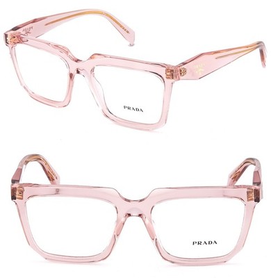 PRADA SYMBOLE PRA19V Crystal Pink Triangle Logo Eyeglass Optical A19V 54mm A19