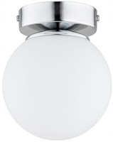 Deckenlampe Schlafzimmer Glas Silber Weiß E27 B:14 Cm Deckenleuchte Wohnzimmer