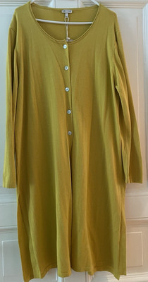 Deerberg, leichter Cardigan , Baumwolle, senfgelb, Gr. 2XL, NEU !!!