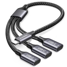 USB C Splitter 1 in 3 Out, USB Type C Splitter, USBC Male to Multi Type C Female