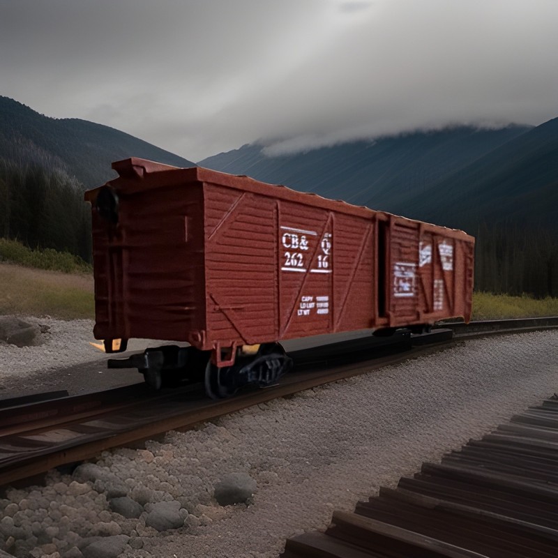 Life Like 8478 HO Scale CBQ W/B Boxcar #26216 EX/Box