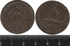 Great Britain: Half Penny Birmingham Mining and Copper Company ½d token