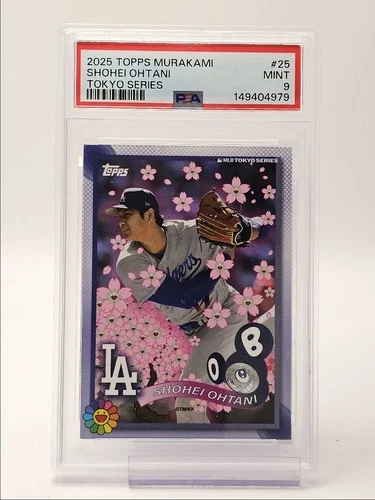 SHOHEI OHTANI 2025 TOPPS TAKASHI MURAKAMI TOKYO SERIES DODGERS PSA 9 Q2161