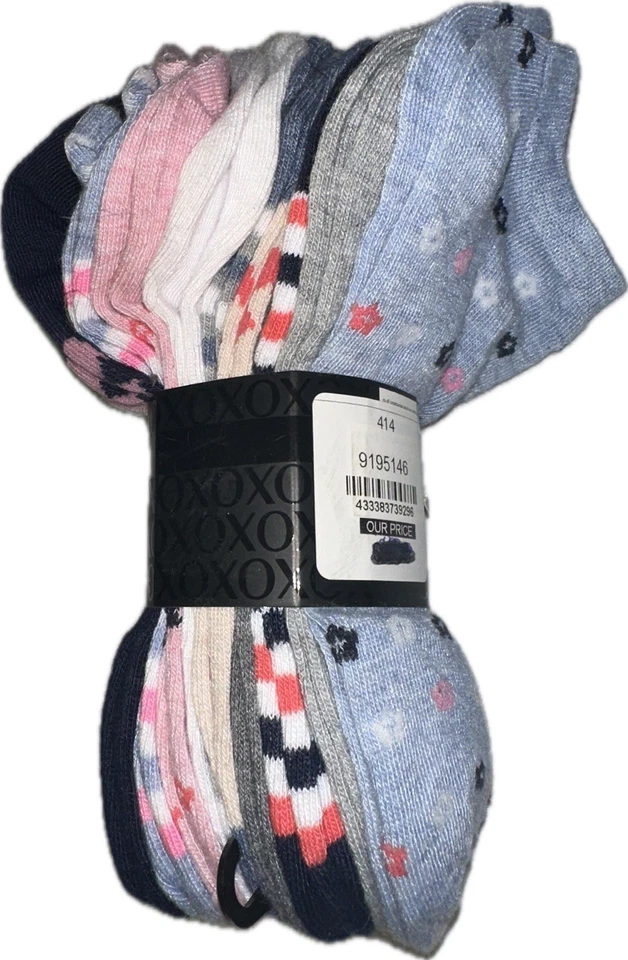 XOXO 10 Pack Low Cut Socks Women's Size 4-10 Assorted Colors NWT - Image 4 of 4