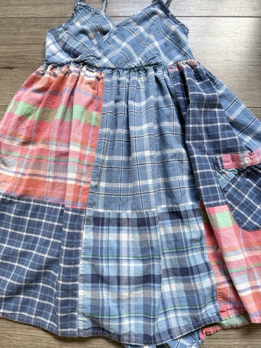 Ralph Lauren Girls SZ 8 Plaid Dress Patchwork Colorful Fit and Flare Casual - Picture 8 of 10
