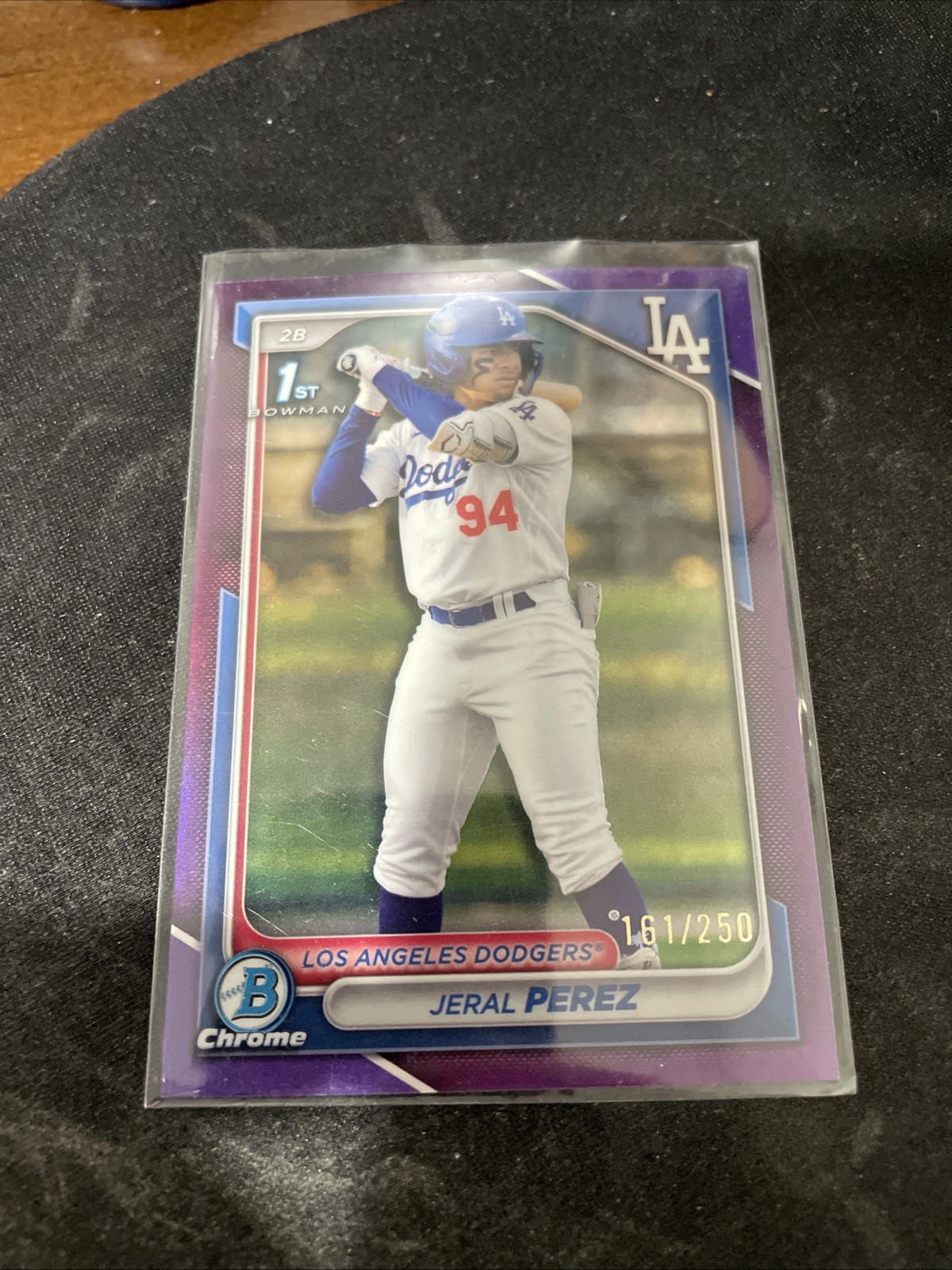 2024 Bowman Chrome Prospects Jeral Perez #BCP-158 Purple Refractor /250