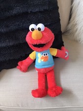 Sing Along Elmo Plush Toy Sesame Street Cute Collectible 13in w/ Sound Lights