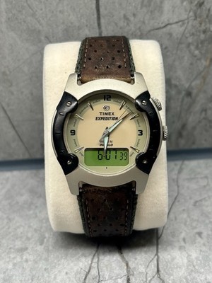 Vintage Timex Expedition i Control Watch Dual Analog Digital Indiglo Chronograph