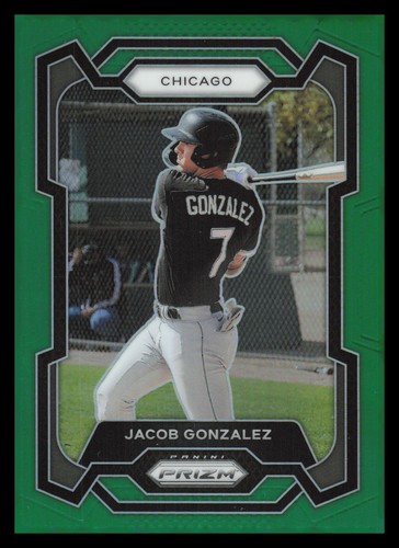 2024 Panini Prizm Prizms Green #1 Jacob Gonzalez - Picture 1 of 2