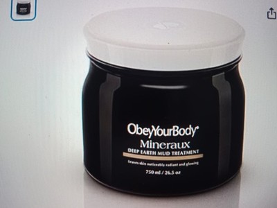 ObeyYourBody Mineraux Deep Earth Mud Mask 750ml Detox & Firm 100% Authentic New
