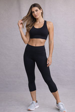 Athleta Gusset Coolmax Womens Black Crop Athletic Yoga Pants Leggings Size XS