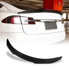 For Tesla Model S 2012-2025 Real Carbon Fiber Trunk Spoiler High Kick