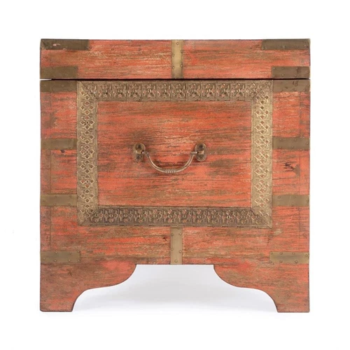 Butler Specialty Company Nador Wood Storage Trunk Coffee Table In Pink - Picture 4 of 10