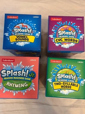 Lakeshore Splash Reading Games Set of 4 Complete Pre-K-2 Phonics Bundle