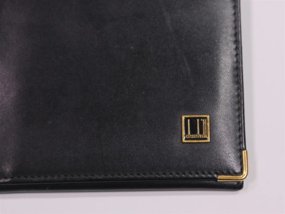 Dunhill Black w/ Gold Trim Long Bifold Wallet Men's Made in Italy - Image 3 of 4
