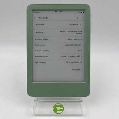 WiFi Only Amazon Kindle 11th Gen 16GB Green RS23CV | eBay