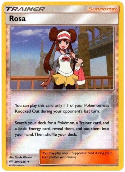 Pokemon Card - S&M: Cosmic Eclipse 204/236 - ROSA (reverse holo) - NM/Mint