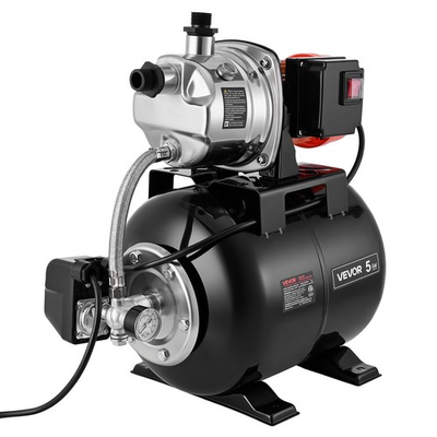 #ad VEVOR 1HP Shallow Well Pump with Pressure Tank 1000 GPH Stainless Steel Jet Pump $115.99