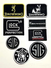 Browning Smith & Weson Firearms Embroidered Hook & Loop Patch Shooting Range Bag