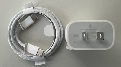Genuin  Apple 20W USB-C Power Adapter and USB-C to USB-C Charge Cable 3ft