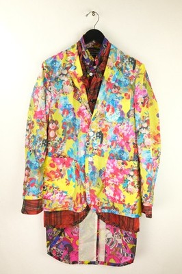 SS14 COMME DES GARCONS HOMME PLUS Men's Sz S 3-Layer Graphic Jacket Olleborabla