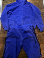 Vintage REI Jacket and Pants Set Mens 2XL Blue Fleece Made in USA Outdoor Gear