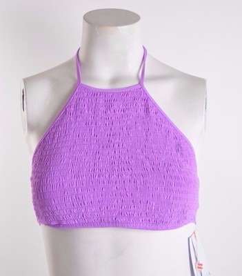 NWT WOMENS BILLABONG SOL SEARCHER VALETTA BIKINI TOP $50 M ultra violet