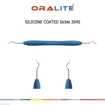 ORALITE Silicone Coated Sickle Scaler 204S Dental Hand Instrument Periodontics Ergonomic