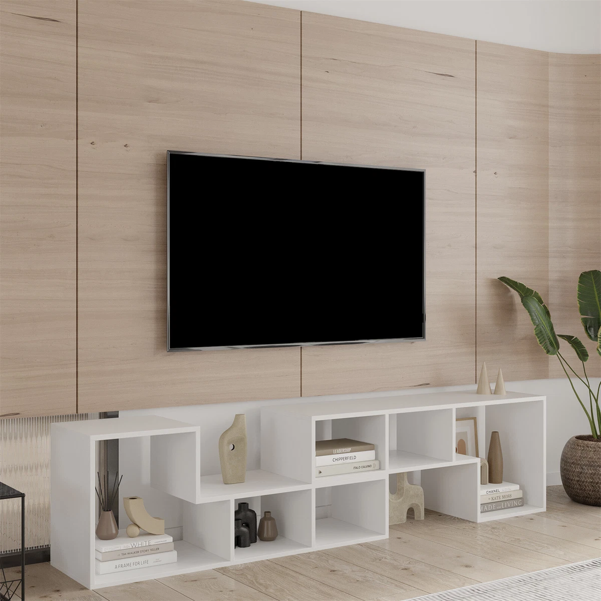 Entertainment center 2024 with display shelves