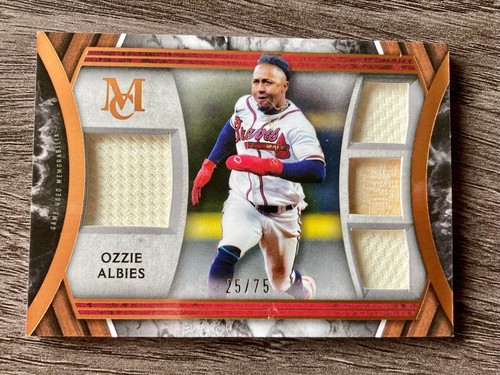 2022 Topps Museum Collection Primary Pieces Quad Relic Ozzie Albies #SPPQR-OA / - Bild 1 von 2