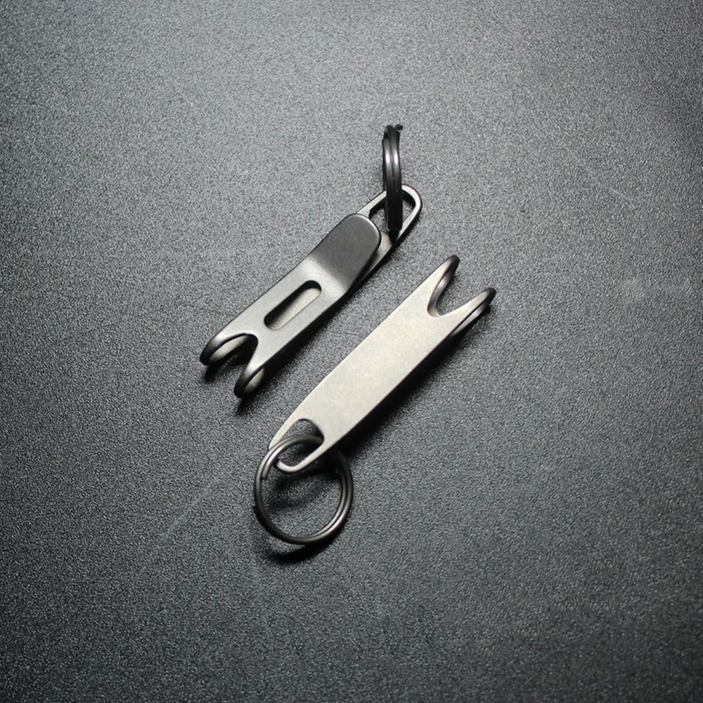 Multi-Tool Titanium Suspension Clip Hanger Mini EDC Gear Pocket O Keychain