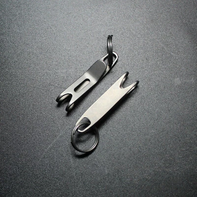 Mini Titanlegierung EDC Gear Tasche Aufhängung Clip Brieftasche Werkzeug mit Schlüsselring - Bild 1 von 4