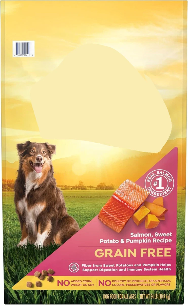 Dry Dog Food Grain Free Salmon Sweet Potato Pumpkin Recipe 24 lb. Bag eBay