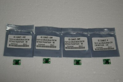 4x Replacement Toner Chip Refill (CMYK) for Konica Minolta Bizhub C308 C258 C368