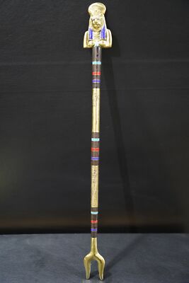 Double-faced Sekhmet's Stick with the Scarab: Symbols of Power, Renewal