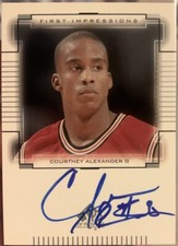 Courtney Alexander Fresno State Basketball Upperdeck Autograph auto Rookie Card. rookie card picture